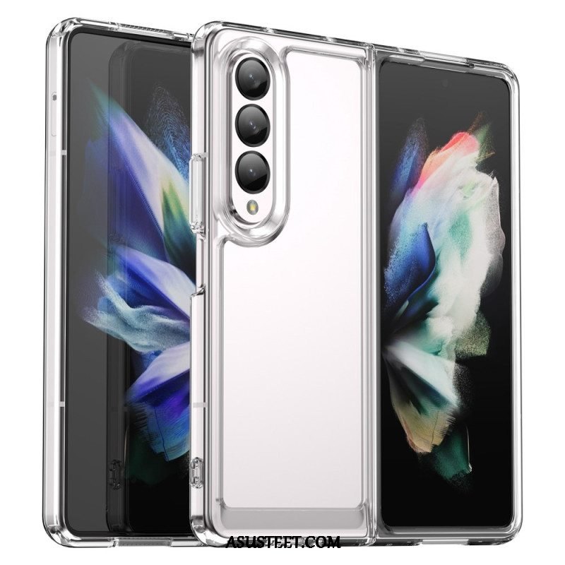 Kuori Samsung Galaxy Z Fold 4 Läpinäkyvät Värilliset Reunat