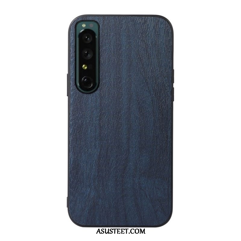 Kuori Sony Xperia 1 IV Faux Leather Puun Rakenne