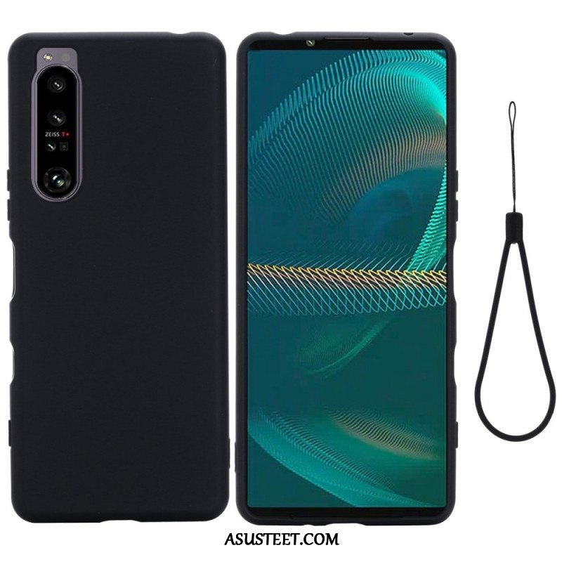 Kuori Sony Xperia 1 IV Suojaketju Kuori Strappy Nestemäinen Silikoni