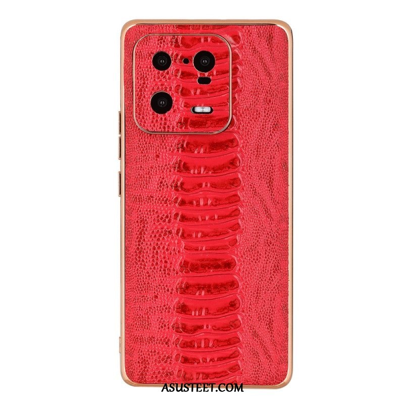 Kuori Xiaomi 13 Pro Crocodile Style Aitoa Nahkaa