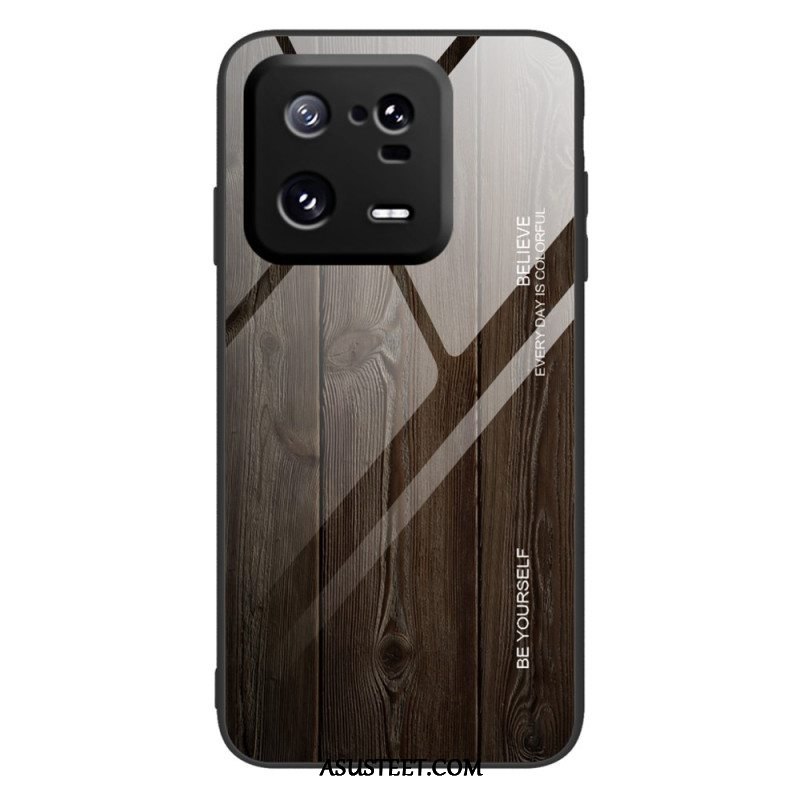 Kuori Xiaomi 13 Pro Wood Design Karkaistu Lasi