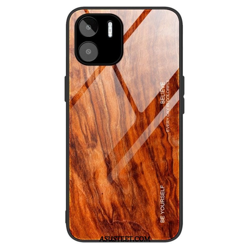 Kuori Xiaomi Redmi A1 Wood Design Karkaistu Lasi