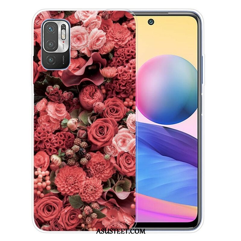 Kuori Xiaomi Redmi Note 10 5G Voimakkaat Kukat