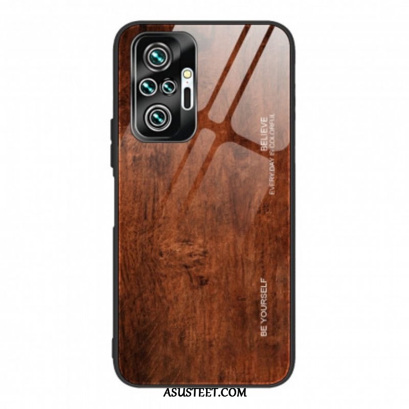 Kuori Xiaomi Redmi Note 10 Pro Wood Design Karkaistu Lasi