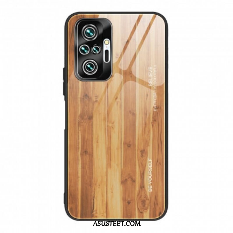 Kuori Xiaomi Redmi Note 10 Pro Wood Design Karkaistu Lasi