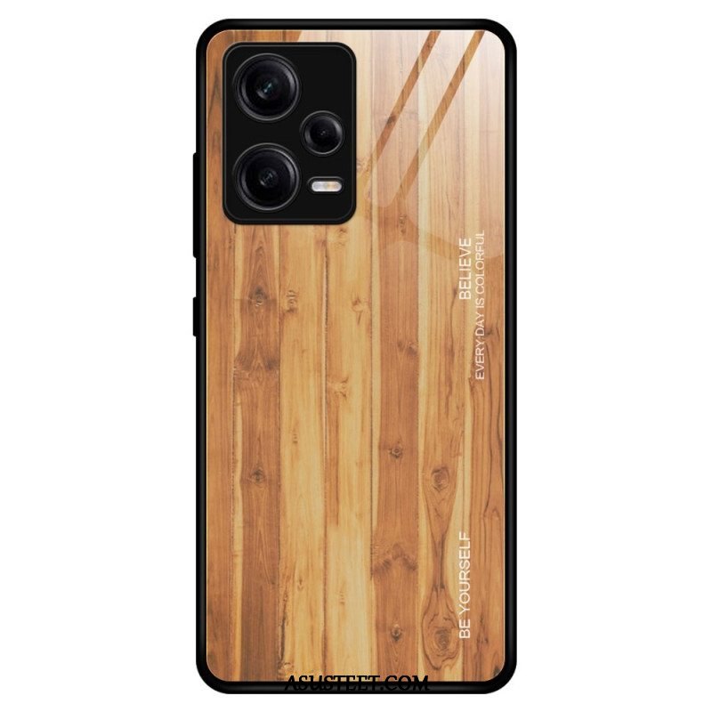 Kuori Xiaomi Redmi Note 12 Pro Wood Design Karkaistu Lasi