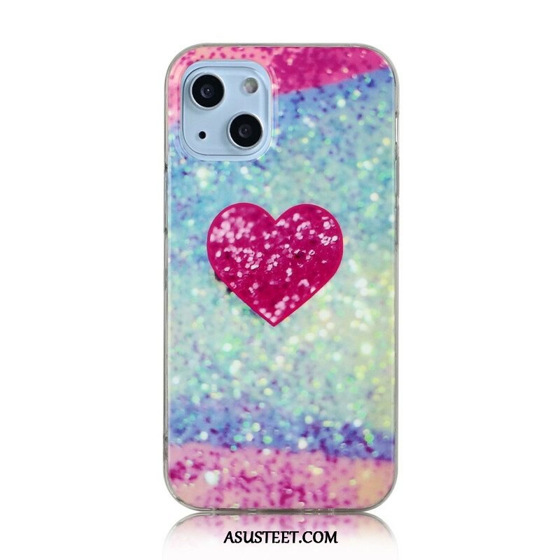 Kuori iPhone 13 Mini Glitter Marble