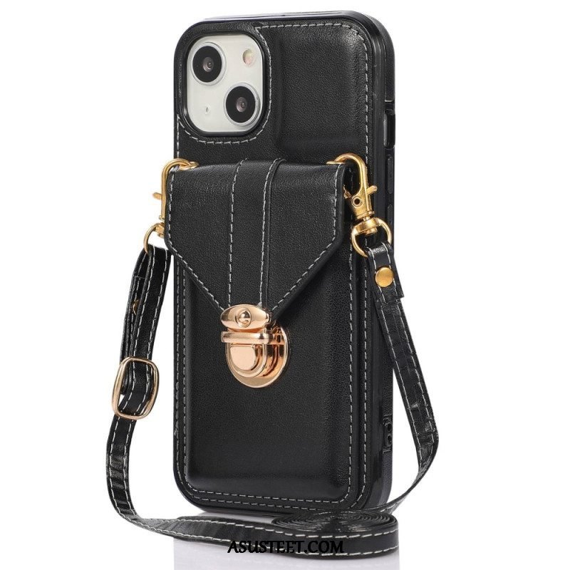 Kuori iPhone 14 Lompakkokotelo Crossbody Lompakko