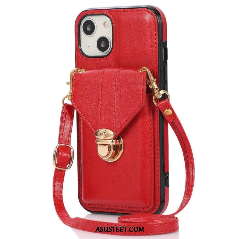 Kuori iPhone 14 Lompakkokotelo Crossbody Lompakko