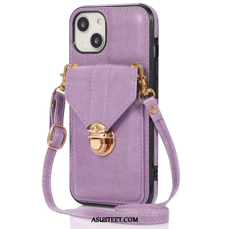 Kuori iPhone 14 Lompakkokotelo Crossbody Lompakko