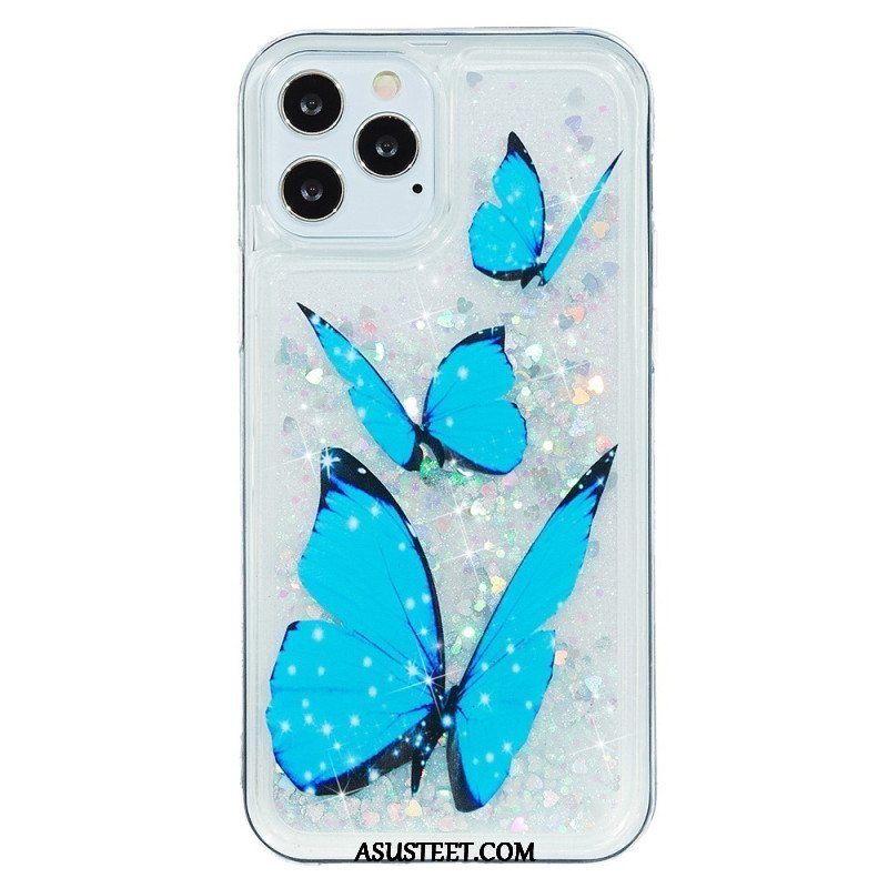 Kuori iPhone 15 Pro Max Perhoset Glitter