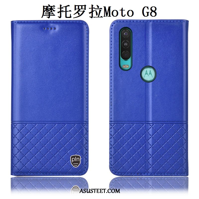 Moto G8 Kuoret Murtumaton Aito Nahka All Inclusive Suojaus Puhelimen