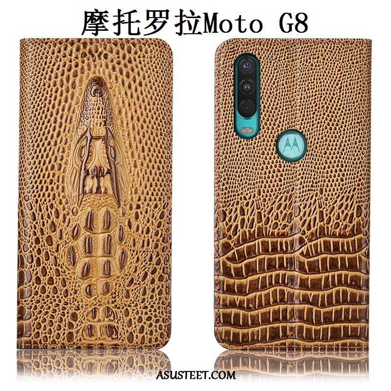 Moto G8 Kuoret Puhelimen Aito Nahka Kotelo All Inclusive Suojaus