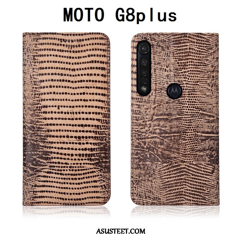 Moto G8 Plus Kuoret All Inclusive Puhelimen Aito Nahka Pehmeä Neste Suojaus