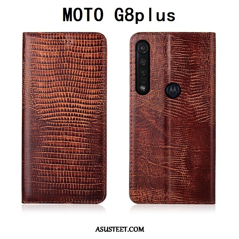 Moto G8 Plus Kuoret All Inclusive Puhelimen Aito Nahka Pehmeä Neste Suojaus