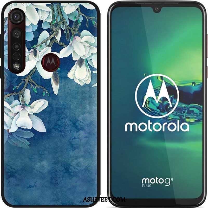 Moto G8 Plus Kuoret Luova Maalaus Puhelimen Pesty Suede Pehmeä Neste