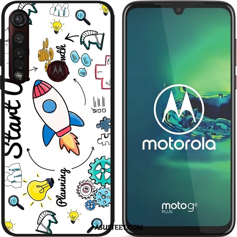 Moto G8 Plus Kuoret Luova Maalaus Puhelimen Pesty Suede Pehmeä Neste