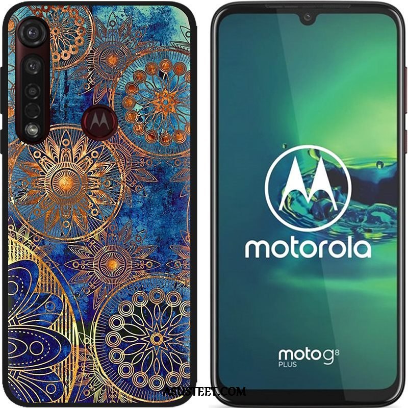 Moto G8 Plus Kuoret Luova Maalaus Puhelimen Pesty Suede Pehmeä Neste