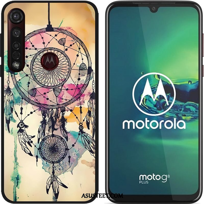 Moto G8 Plus Kuoret Luova Maalaus Puhelimen Pesty Suede Pehmeä Neste