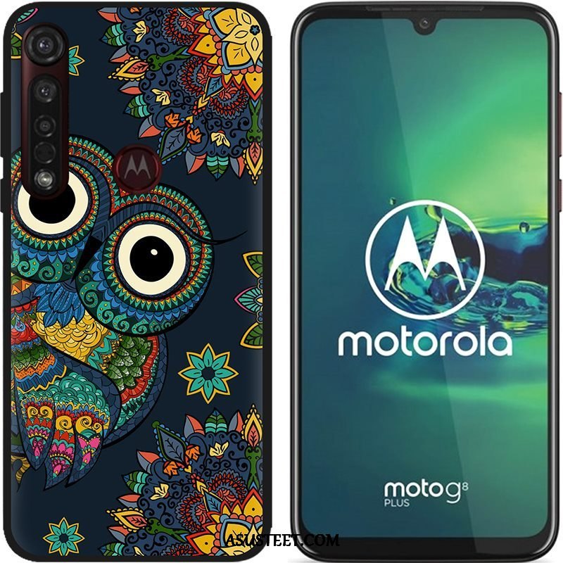 Moto G8 Plus Kuoret Luova Maalaus Puhelimen Pesty Suede Pehmeä Neste