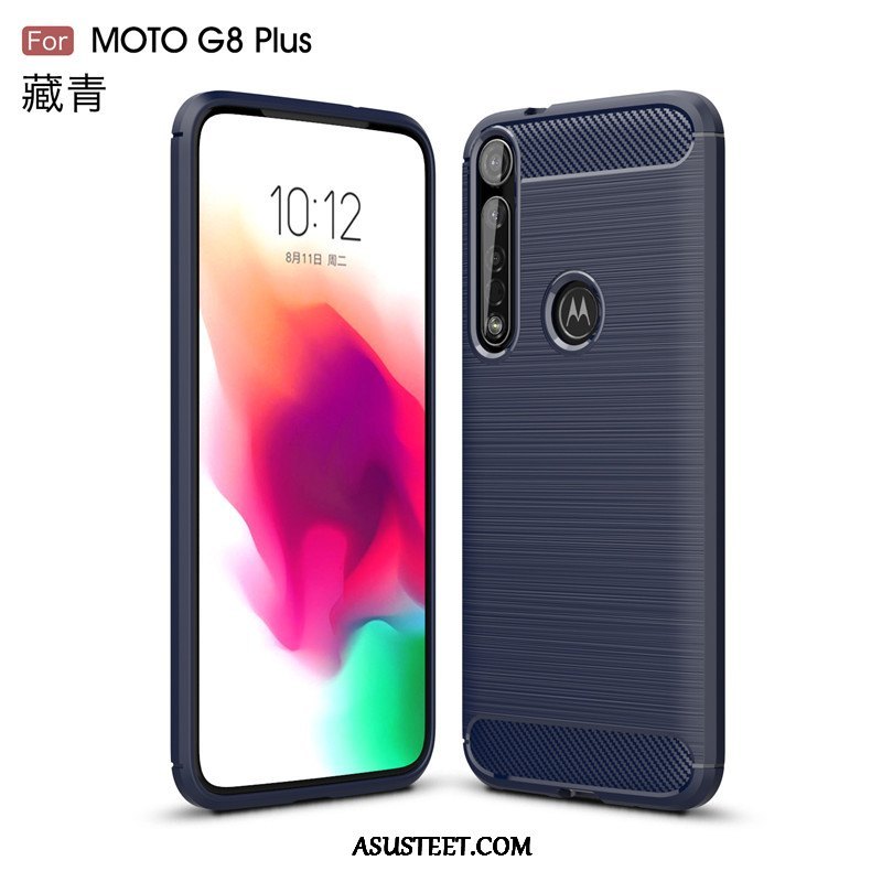 Moto G8 Plus Kuoret Suojaus Puhelimen Pehmeä Neste Punainen Johdin