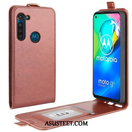 Moto G8 Power Kuori Kuoret Nahkakotelo Salkku Liiketoiminta Tuki Suojaus