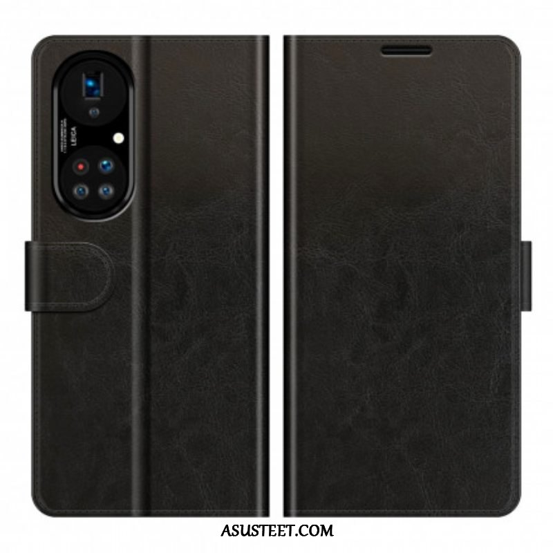 Nahkakotelo Huawei P50 Pro Tyylikäs Nahkasuunnittelu