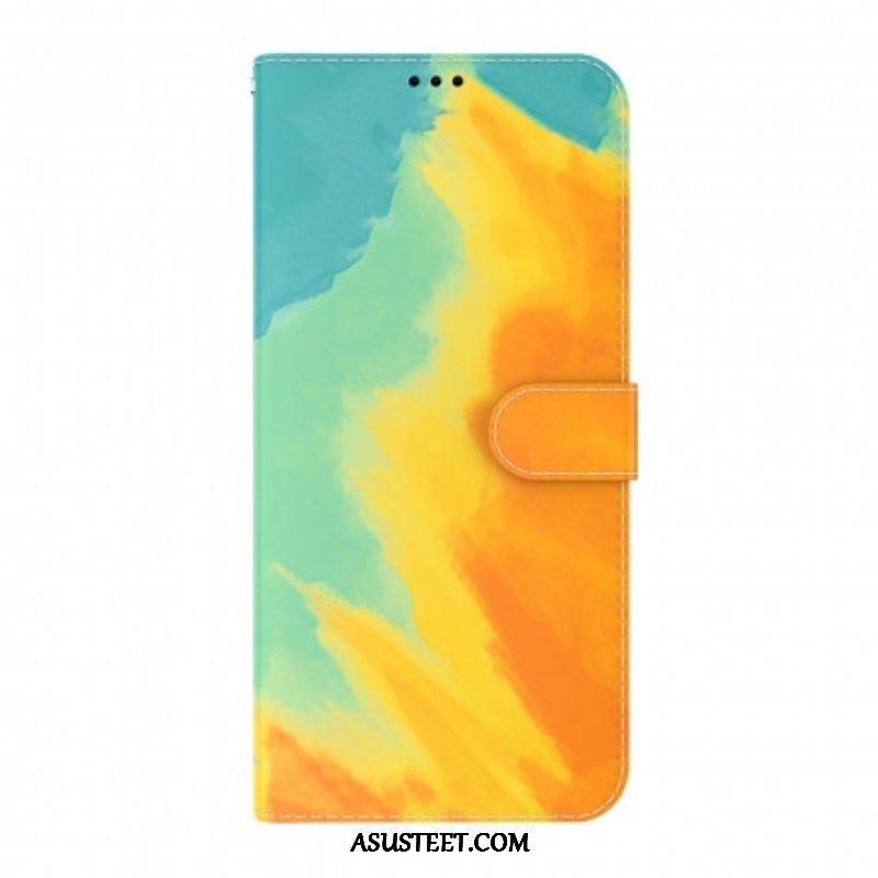 Nahkakotelo Oppo A54 5G / A74 5G Akvarelli