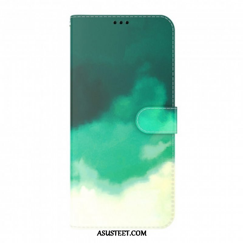 Nahkakotelo Oppo A54 5G / A74 5G Akvarelli