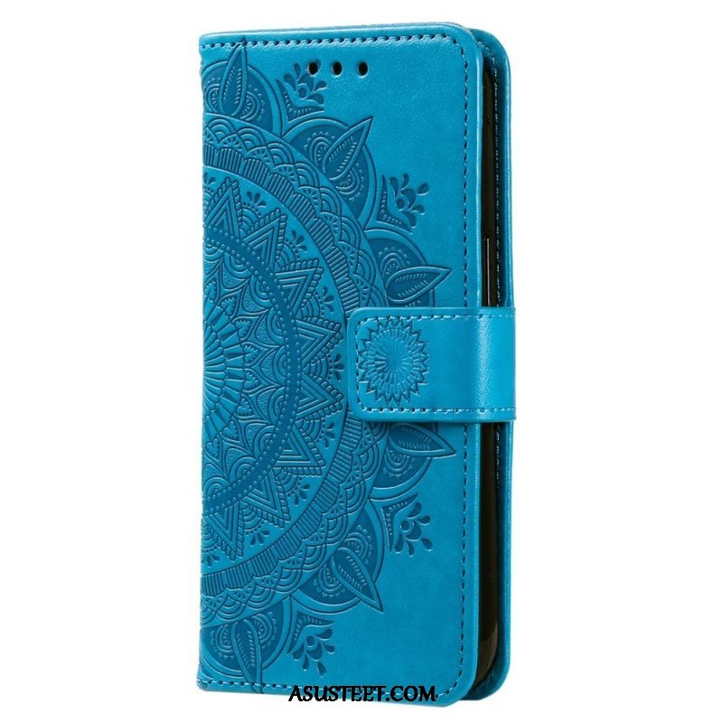 Nahkakotelo Oppo Reno 8 Suojaketju Kuori Strappy Sun Mandala