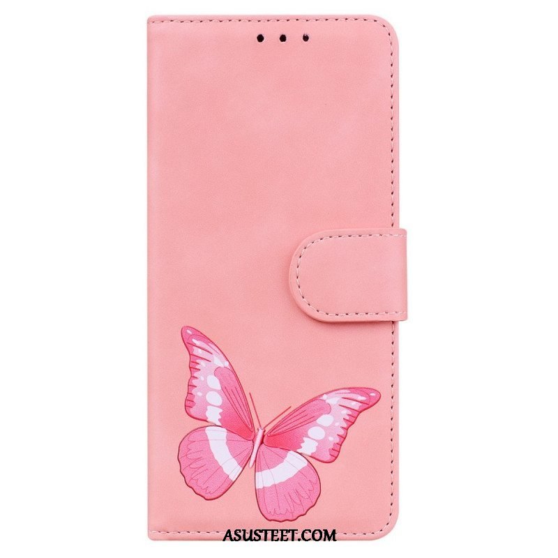 Nahkakotelo Samsung Galaxy A53 5G Skin Touch Butterfly