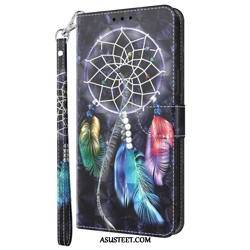 Nahkakotelo Samsung Galaxy S23 5G Suojaketju Kuori Hihna Dream Catcher