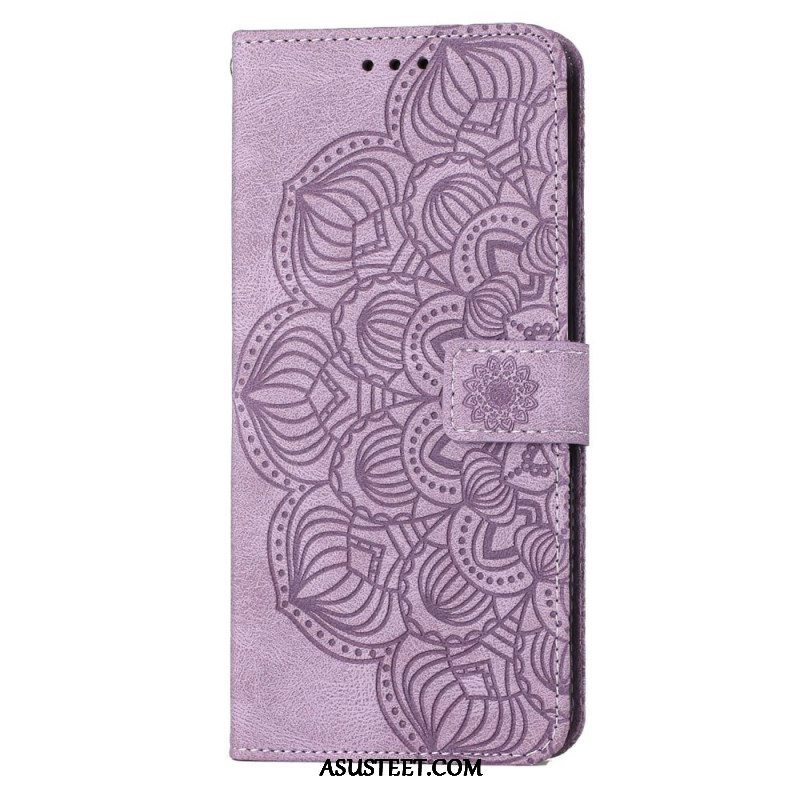 Nahkakotelo Samsung Galaxy S23 5G Suojaketju Kuori Strappy Mandala