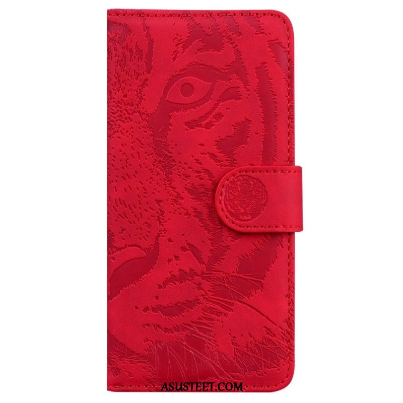 Nahkakotelo Xiaomi 13 Pro Suojaketju Kuori Strappy Tiger Print