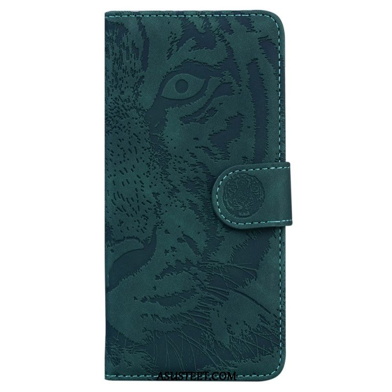 Nahkakotelo Xiaomi 13 Pro Suojaketju Kuori Strappy Tiger Print