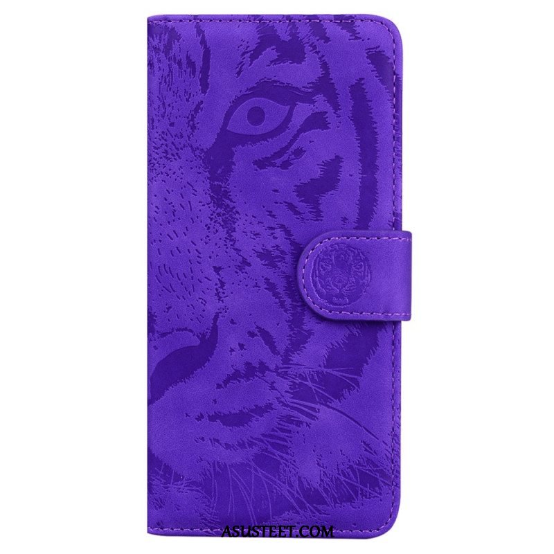 Nahkakotelo Xiaomi 13 Pro Suojaketju Kuori Strappy Tiger Print