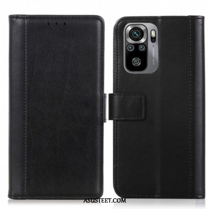 Nahkakotelo Xiaomi Redmi Note 10 / 10S Split Leather -tyyli