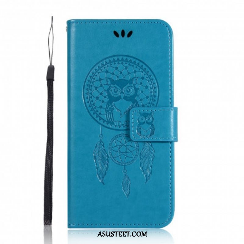 Nahkakotelo Xiaomi Redmi Note 10 Pro Nahkaefekti Dreamcatcher Owl