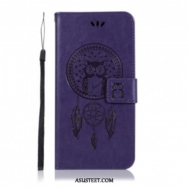 Nahkakotelo Xiaomi Redmi Note 10 Pro Nahkaefekti Dreamcatcher Owl