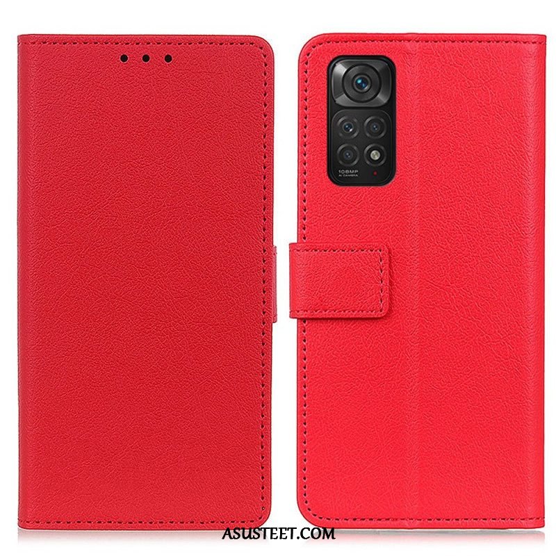 Nahkakotelo Xiaomi Redmi Note 11 / 11S Premium Lychee Faux Leather