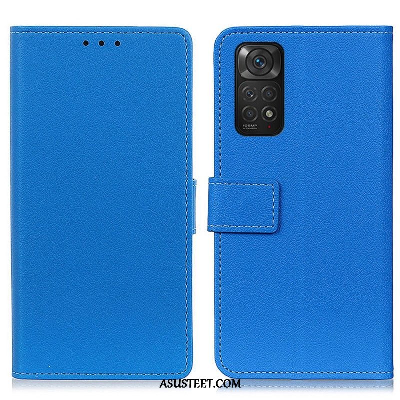 Nahkakotelo Xiaomi Redmi Note 11 / 11S Premium Lychee Faux Leather