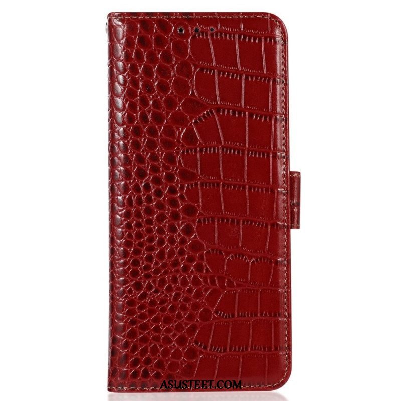 Nahkakotelo Xiaomi Redmi Note 12 Pro Crocodile Style Rfid