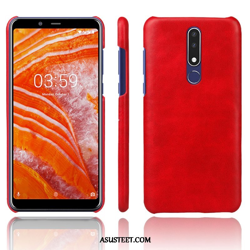 Nokia 3.1 Plus Kuori Kuoret Puhelimen Kotelo Nahka Suojaus