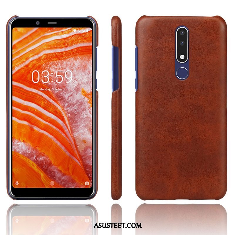 Nokia 3.1 Plus Kuori Kuoret Puhelimen Kotelo Nahka Suojaus