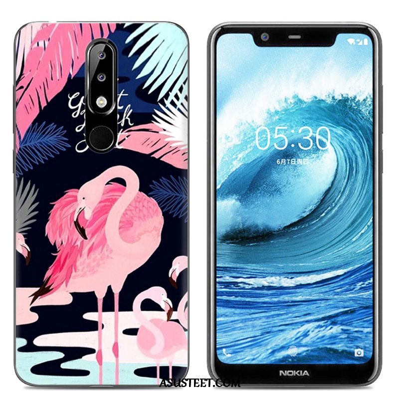 Nokia 5.1 Plus Kuoret Pehmeä Neste Puhelimen Silikoni Suojaus Kuori