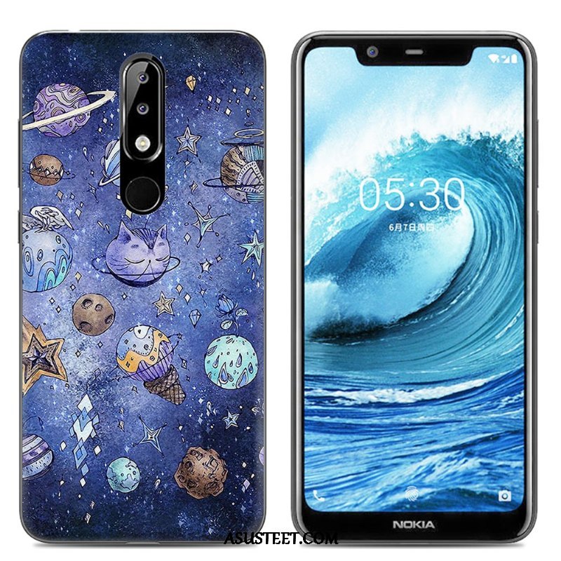 Nokia 5.1 Plus Kuoret Pehmeä Neste Puhelimen Silikoni Suojaus Kuori