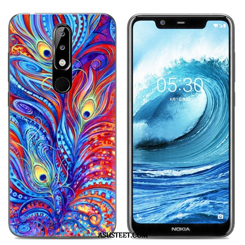 Nokia 5.1 Plus Kuoret Pehmeä Neste Puhelimen Silikoni Suojaus Kuori