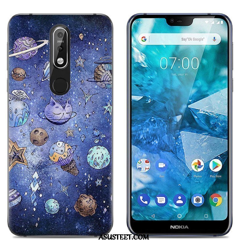 Nokia 7.1 Kuori Kuoret Luova Pehmeä Neste Monivärinen Kotelo Trendi