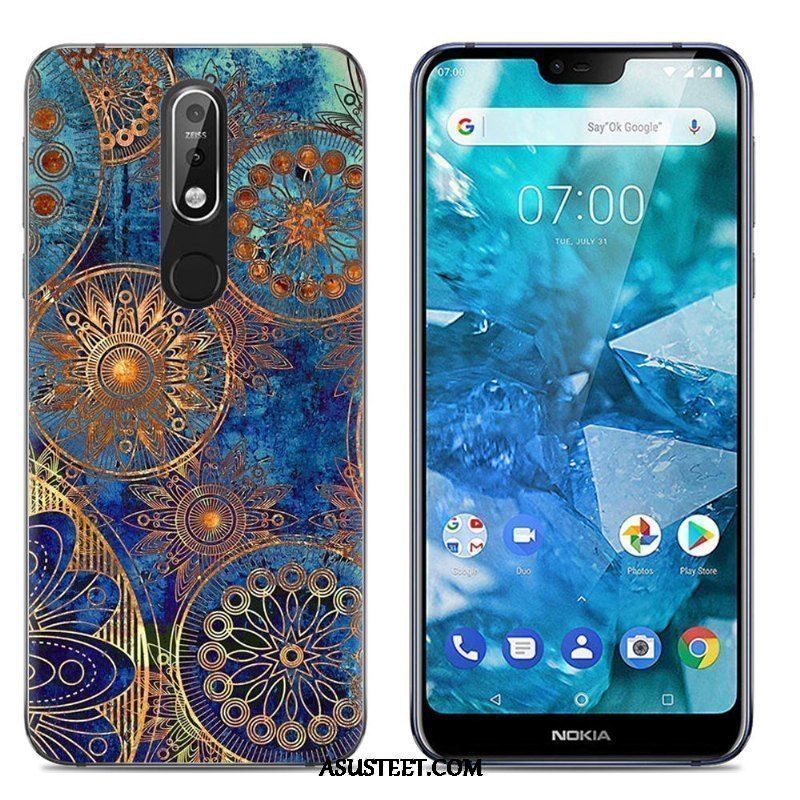 Nokia 7.1 Kuori Kuoret Luova Pehmeä Neste Monivärinen Kotelo Trendi