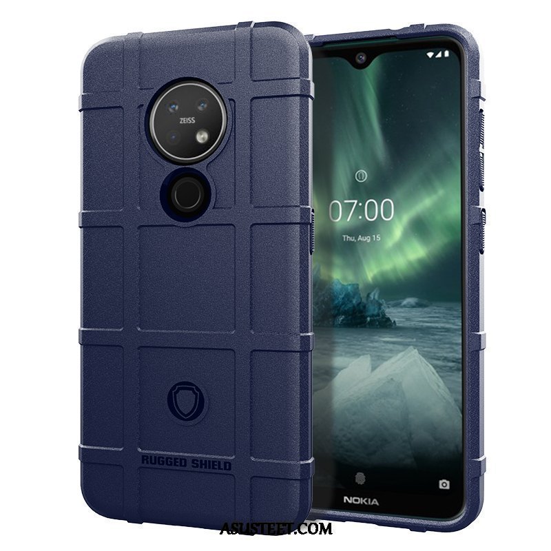 Nokia 7.2 Kuori Kuoret Silikoni Pu Puhelimen Murtumaton Pesty Suede